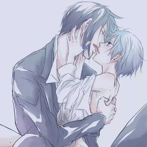 Anime Yaoi Kiss Black Butler Sebastian Ciel Hot Otp