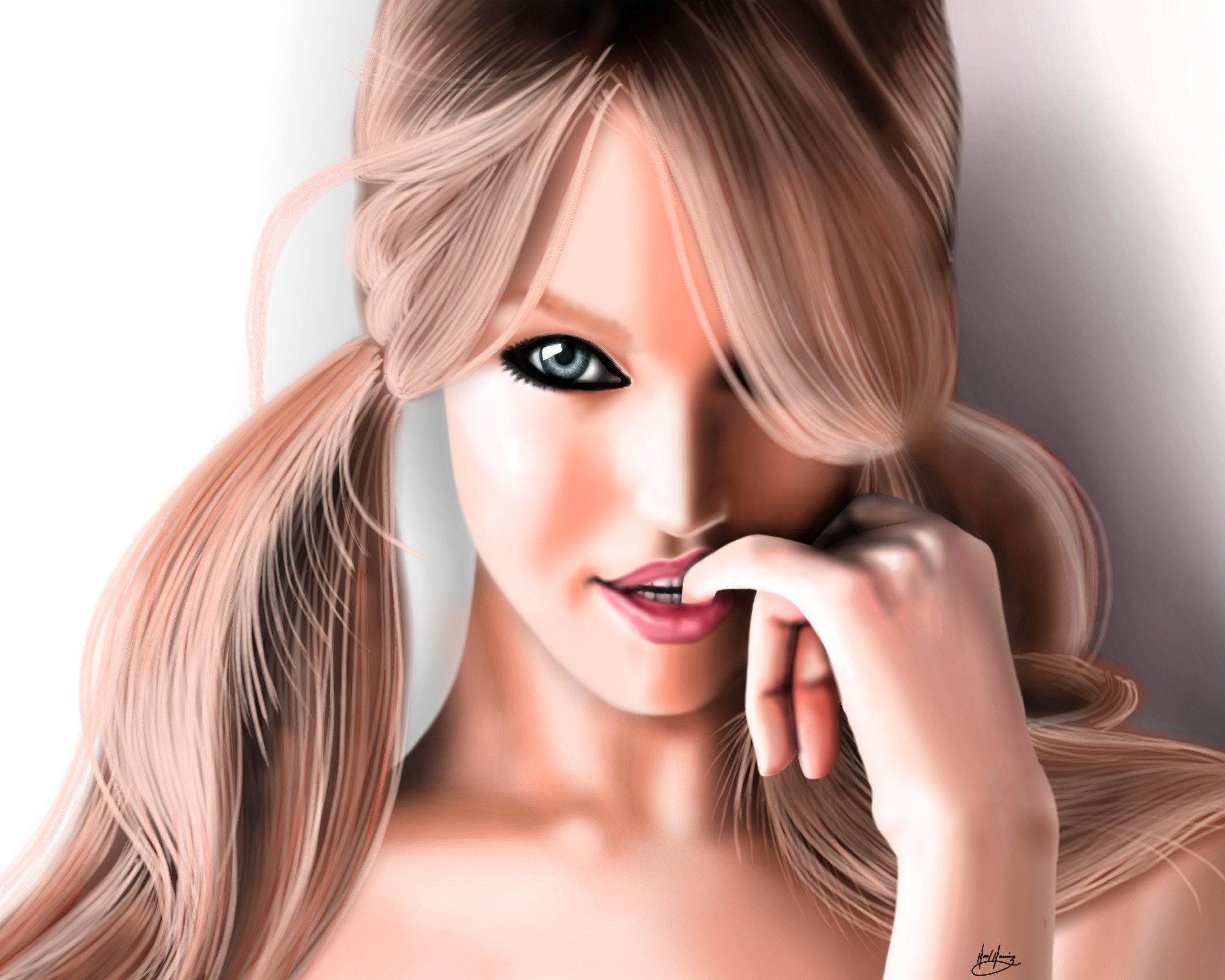 My newest drawing Seductive eyes. Check out the video...